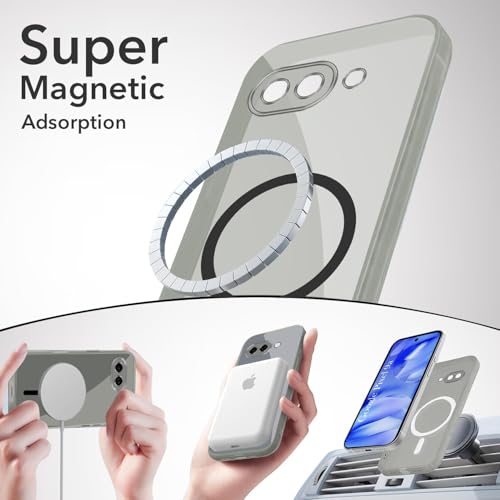 Image of Jkobi Lifetime Anti-Yellow MagSafe Compatible Clear Back Case Cover for Google Pixel 9A (Sleek Hard Crystal | Shockproof and Camera Protection)