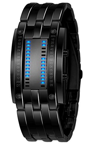 Fanmis Binary LED Technological Sense Men's Sports Wrist Watch Black