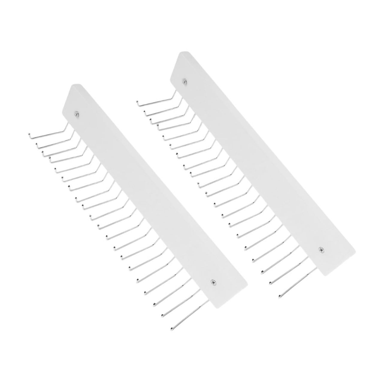 Luxshiny 2pcs Rotatable Belt and Tie Organizer Wall Mounted Belt Hanger Hooks Space Saving Tie Rack for for Closet Organizer Scarf Holder Towel Hook Rail