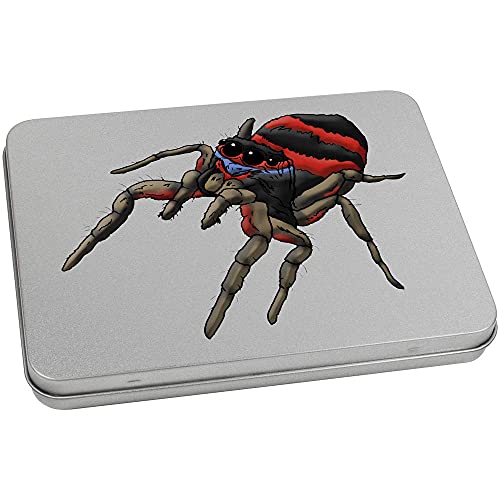 Azeeda 170mm 'Jumping Spider' Metal Hinged Tin/Storage Box (TT00146309)