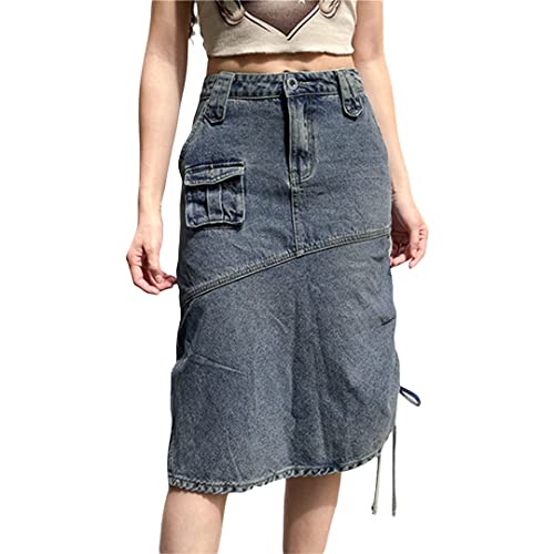 Jupe cargo vintage avec cordon de serrage latéral pour un ajustement sur mesure