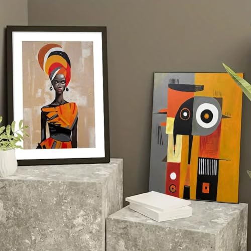 Image murale peinture abstraite colorée d'art ethnique africain style exposition