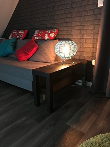 Lámpara de ratán turquesa Lussiol de 30 cm para iluminación sutil de techos 4