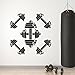 QIANGTOU Gym Zeichen Wandaufkleber Gym Training Langhantel Eisen Sport Fitness Club Wand Fenster Aufkleber Gym Logo Sport Langhantel Workout Motiv 42x43cm