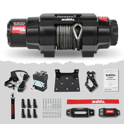 X-Bull USAM-XBEW021 5000Lbs Electric Winch - 12V Dc Power Waterproof Synthetic Rope Winch With Hawse Fairlead, Wireless & Wired Remote With Mounting Plate For Atv/Utv,Boat Trailer Winch thumb #6