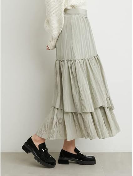 Amazon.co.jp: [リリーブラウン] ランダムティアードスカート
