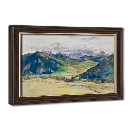 Toile John Singer Sargent Dolomites tableau vintage paysage salon et bureau
