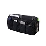 Photo Gallery zalati organizer per braccioli per divano con 14 tasche borsa portaoggetti per divano per tv, telecomando, riviste, bicchieri, bottiglie, cavi, notebook, colore: nero Photo Gallery zalati organizer per braccioli per divano con 14 tasche borsa portaoggetti per divano per tv, telecomando, riviste, bicchieri, bottiglie, cavi, notebook, colore: nero
