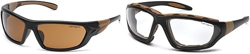 Carhartt Carbondale - Gafas de seguridad con lente antivaho transparente