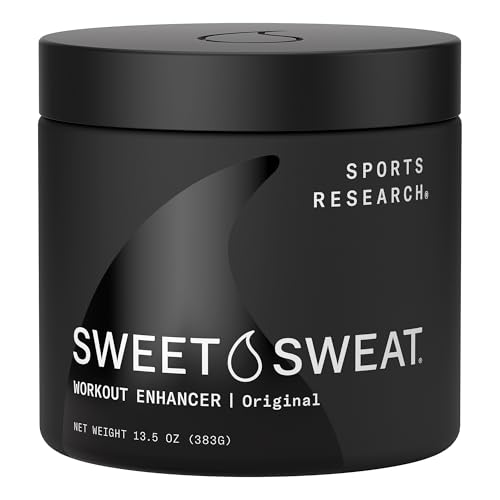 Sports Research Sweet Sweat Workout Enhancer Gel (Original Scent) - Maximize Your Exercise & Sweat Faster - 13.5oz Jar