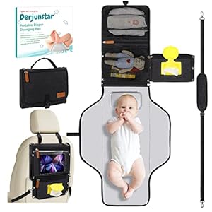 Portable Diaper Changing Pad, Baby Diaper pad for Travel and Changing Table, Waterproof /Lightweigt Changing Clutch Kit…