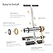 Calcy Ssay Court Line Tape Machine, with Drawing Circle Kit, Parking Lot Striping Machine for Driveway, Asphalt or Concrete, Basketball Courts, Pickleball Court, Road Warning(Stainless Steel)