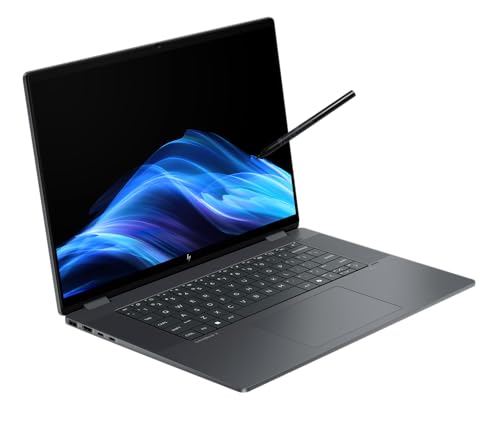 Image of Mavark HP OmniBook X Flip Copilot+ PC 16 inch 3K OLED Touch Laptop Intel Core Ultra 9 Super-Fast Gen 5 SSD Active Pen 2 Years CPS Warranty Win 11 Pro (2TB GEN 5 SSD|32GB RAM)