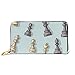 Produktbild JHGFG Mode Handtasche Reißverschluss Brieftasche Muster Schach Telefon Clutch Geldbörse Abendkupplung Blockieren Leder Brieftasche Multi Card Organizer