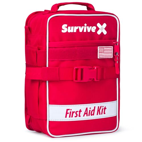 SurviveX Large First Aid Kit for Car, Travel & Home