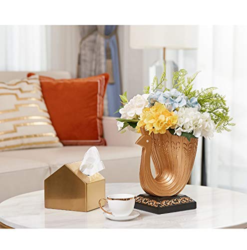 Pauw Hars Vaas Woonkamer Bloemstuk Decoratie Veranda Tv Kast Model Kamer Thuis Zachte Decoratie 22x21x20cm - Afbeelding 4