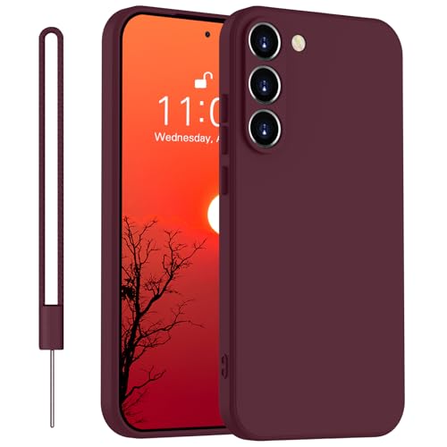 Yoawiful für Handyhülle Samsung S23 Hülle Premium Silikon Kameraschutz Samsung Galaxy S23 Hülle mit 1 Lanyard, stoßfest ...