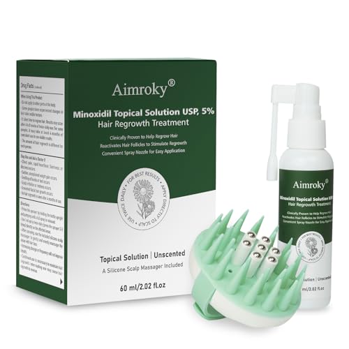 Minoxidil for Men and Women Hair Growth Serum, Minoxidil 5% Topical Solution Spray Treatment for Hair Loss, Thinning, Hair Regrowth & Thicker, Men Beard Grow Hair Spray Kit 2.02 fl.oz