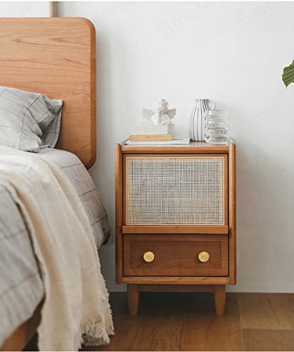 Tiradores de cajones de madera noble schima superba y ratán Youther, 8 piezas 5