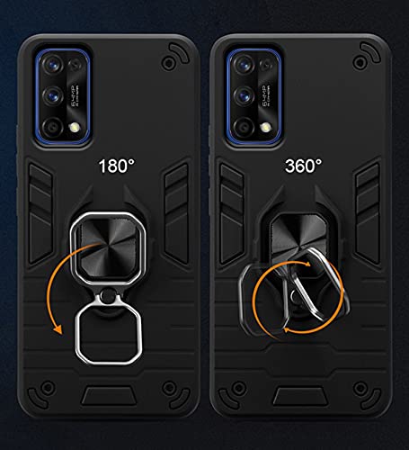 Image of Pikkme Back Cover for Realme 7 Pro (TPU+Plastic Black)