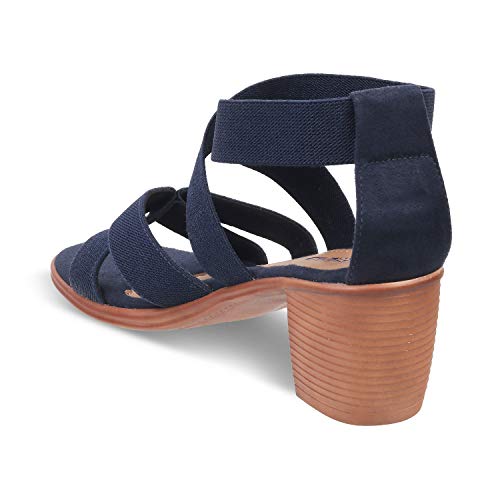 Image of SOLE HEAD Navy Heels Women Sandal