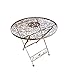 Produktbild Ziegler Gartentisch Klapptisch Metalltisch Dekotisch Eisentisch Garten Terrasse Gartendeko Tisch Metall braun rund 70 cm WK070828