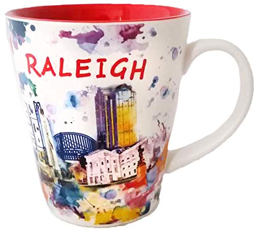 Raleigh North Carolina Watercolor Design Art Mug Raleigh North Carolina Watercolor Design Art Mug