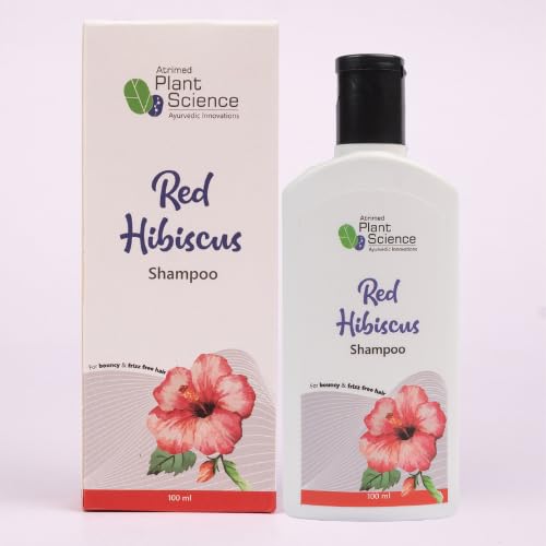 Atrimed Plant Science Red Hibiscus Shampoo | For Bouncy & Frizz Free Hair 100 ml | Pack of 1