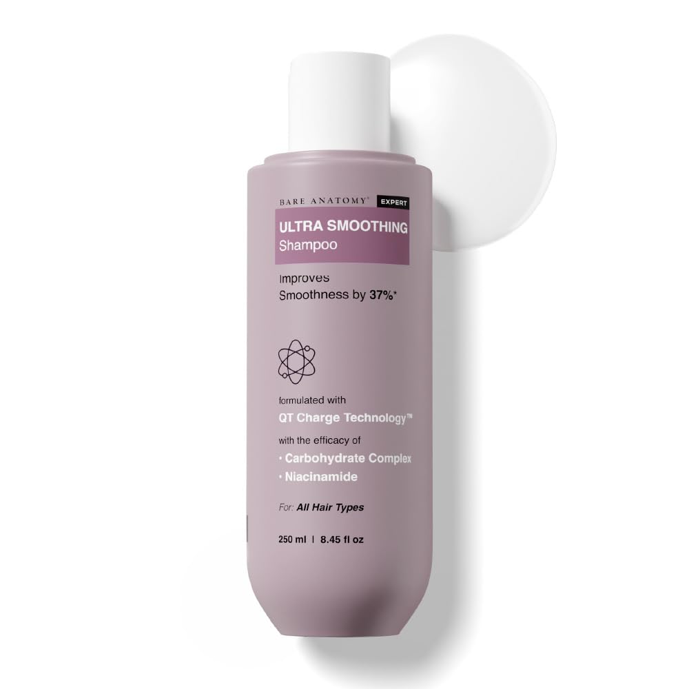 Bare Anatomy Ultra Smoothing Shampoo for Dry and Frizzy Hair | Restores Smoothing & Texture by 37% | Powered By Carbohydrate Complex & Niacinamide | SLS & Paraben Free | Vegan | For Men & Women -250ml-image-22