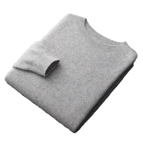 Mens Pullover Sweater O Neck Thickened and Warm Solid Color Casual Long Sleeve Pullovers