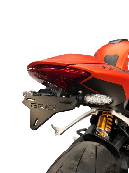 Portamatrículas GREF Triumph Speed Triple 1200 RS ruta deportiva soporte placas boton ajustable
