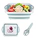 3 in 1 Tabla de Cortar Plegable,Gintan Multifunción Tabla de Corta Cocina con Escurridor de Drenaje y Tijeras Multifunción,Tabla de Cortar Portátil Cesta de Drenaje para Cocina Frutas Verduras(Azul)