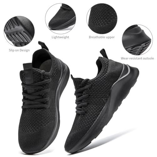 Image of Men's Running Walking Shoes Sneakers Tennis Fitness Athletic Shoes Non Slip On Sports Casual Workout Shoe Lightweight Comfortable Gym Fashion Breathable Mesh Trainer