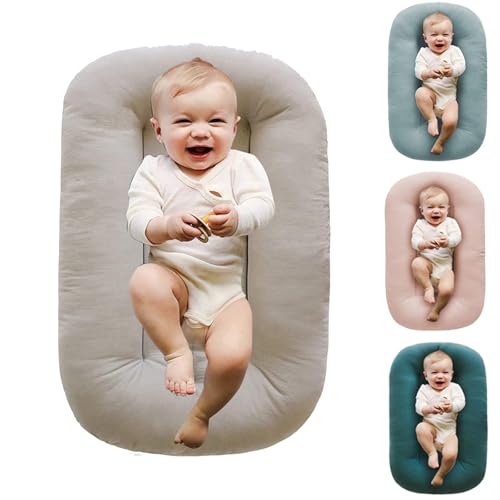 Image of oliwex Baby Lounger,Baby Lounger Pillow,Baby Lounger 0-24 Months,Baby Lounger for Newborn (British Aprico)