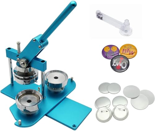 ChiButtons Pro 75mm (3") Metric Button Maker B400 Kit | All-Metal Premium Press w/ 100 Sets, Adjustable Paper Cutter & Moulds | Oversized Promo Buttons, Retail Displays, Event Signage (Blue-new) by ChiButtons - Used condition - US$230.47