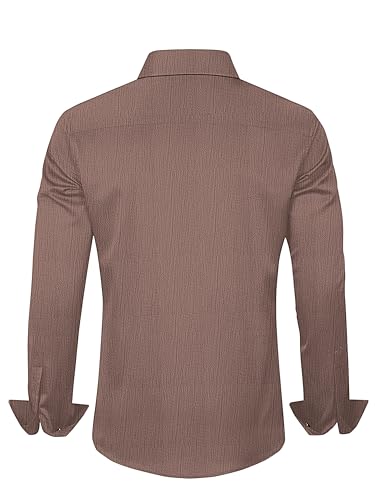 Image of Cotton Imported Regular Fit Popcorn Shirt For Men Cofee Brown