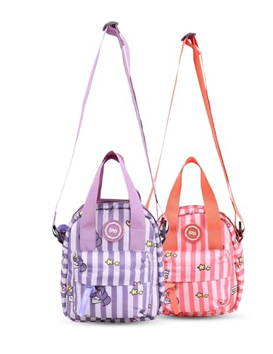 Image of PB Pearlbags Soft Crossbody Shoulder Or Hand Bag or Sling bag Water Resistant Anti Fall Stationery Storage Bag Handbag Clutch Bag Sweet Birthday Gift For 5-10 Years Children Students Girls