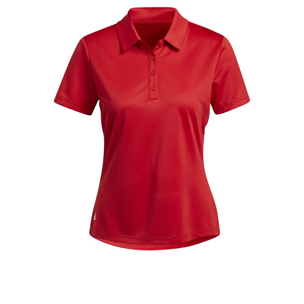 adidas Golf Women's Performance Primegreen Polo Shirt, Collegiate Red, Large