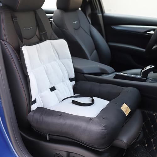 BingoPaw Seggiolino Auto per Cani Animali Domestici: Cuccia cane auto Taglia Media per 15 kg, Lavabile Morbido con Cintura di Sicurezza, Impermeabile, 66x55x49 cm