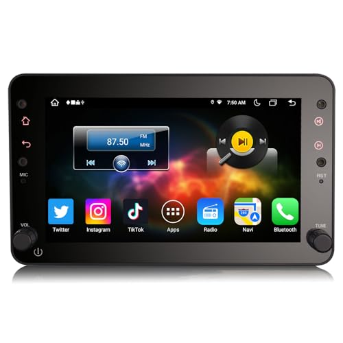 Erisin Qualcomm 7" Android 14 GPS Navegación Estéreo de Automóvil para Alfa Romeo 159 Sportwagon Brera Spider Radio Coche Apoyo Wireless CarPlay Android Auto Bluetooth 4G WiFi DAB+ DSP 8-Core 4GB+64GB