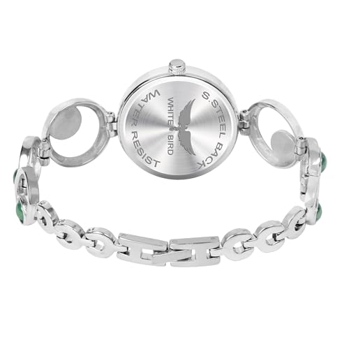 Image of WHITE BIRD Style Up Quartz Analog Mother of Pearl Metal Strap Watch for Women