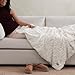 UGG Faux Fur Throw Blanket, Luxury Cozy Soft Throw for Couch, Double-Sided Soft Plush Cozy Blankets, Living Room Decor, 50-inch x 70-inch, Natural White (Adalee)