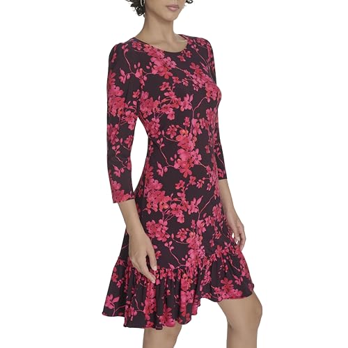 Tommy Hilfiger Women's 3/4 Sleeve Autumn Blossom Printed Shift Dress3