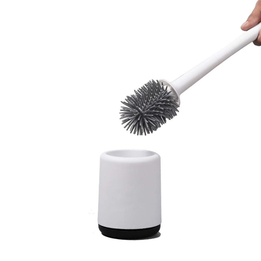 Spazzola per WC, spazzole per WC Spazzola per WC Spazzola per WC con Manico Lungo Scopino per WC in Silicone da Appendere al Muro Set di Pulizia per WC a casa