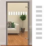 Glastür Aufkleber Tattoo Folie Glasdekor Fensterfolie Durchlaufschutz Wohnzimmer, Bad, Küche oder für alle Glasflächen Sichtschutzfolie für Türen GDT018 Größe ca. 74,6 cm x 15 cm