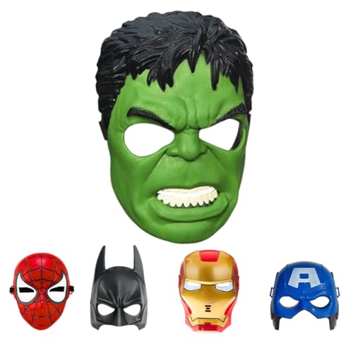 Image of Wanna Party Superhero Mask for Kids, Superhero Costume Accessories, Superhero Toys for Boys,Superhero Party Props,Birthday Return Gift (Superhero Hulkk FaceMask)