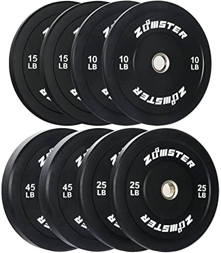 Bumper Plate Olympic Weight Plate Bumper Weight Plate with Steel Insert Strength Training Weight Lifting Plate-190LB