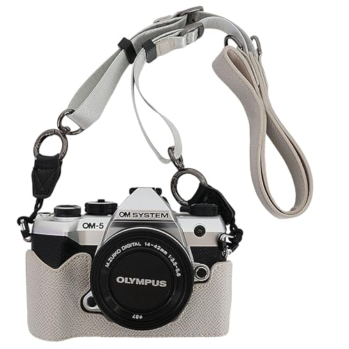 Funda para cámara Olympus OM-5 Mark II de cuero PU miniatura 1