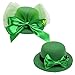 Amosfun 2Pcs St Patricks Tag Mini Zylinder Haarspangen Mini Kobold Hut Fascinator Haarspange Kleeblatt Klee Hut Tee Party Kopfbedeckung Kostümzubehör