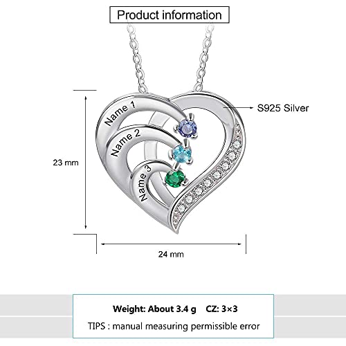 kaululu-Gifts-for-Mom-Personalized-Birthstone-Name-Necklace-for-Women-Best-Custom-Heart-Necklace-Build-Your-Mom-Wife-Girlfriend-Birthday-Gifts-Christmas-Gifts-for-Women